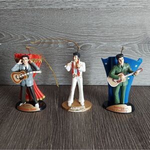Elvis Presley Vintage Collectible Ornaments- Set of 3